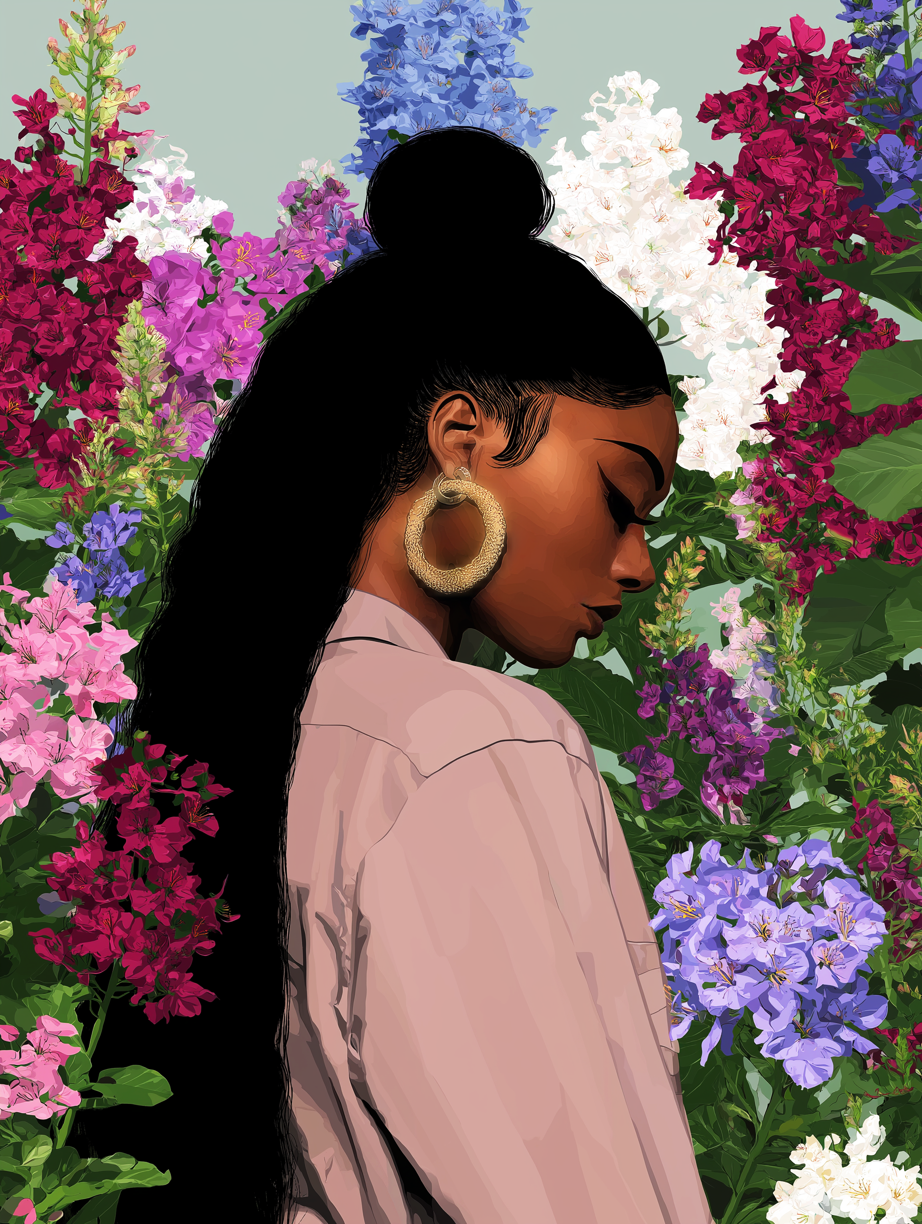 Floral Portrait Wall Art