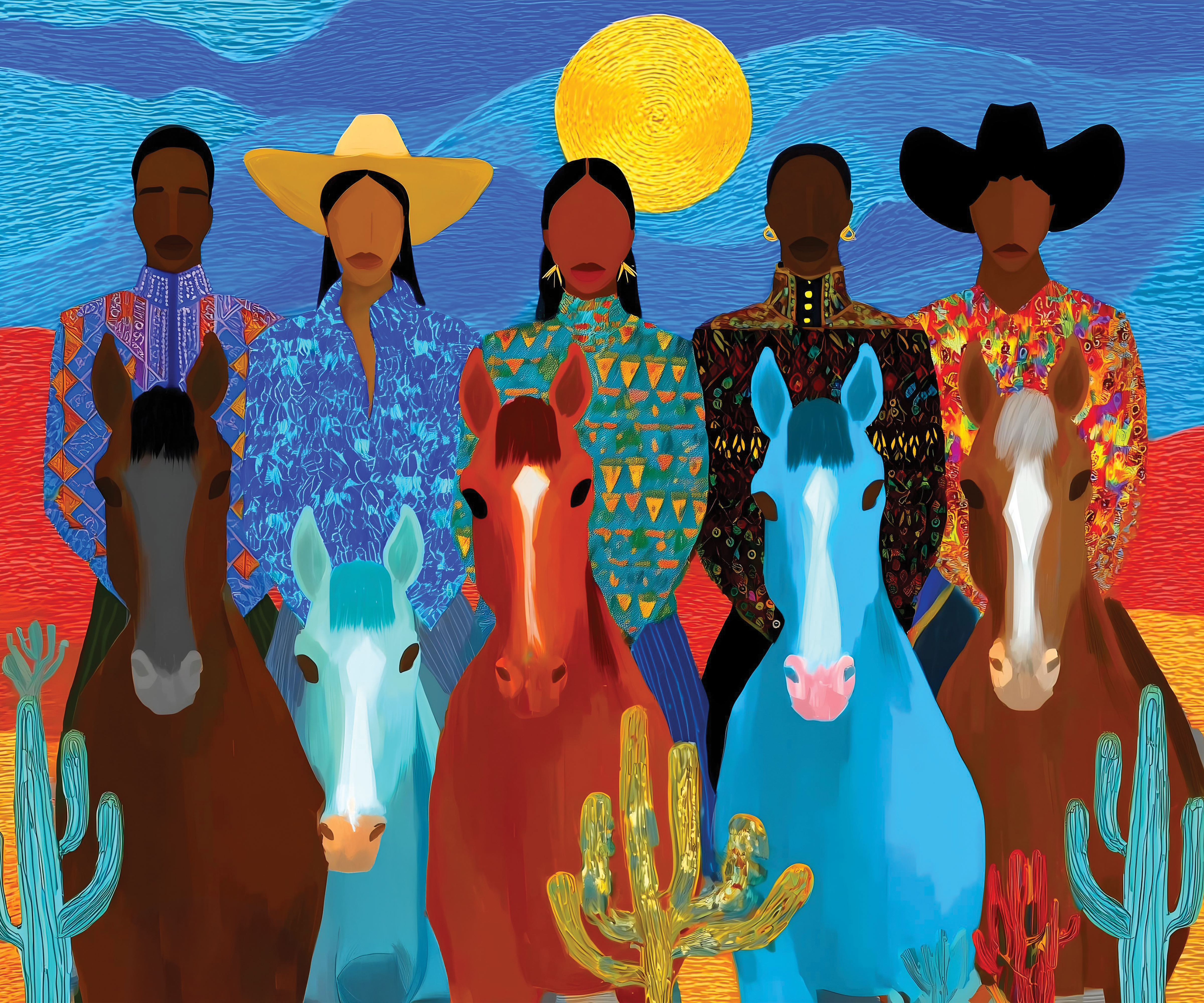 Vivid Cowboy Art Print