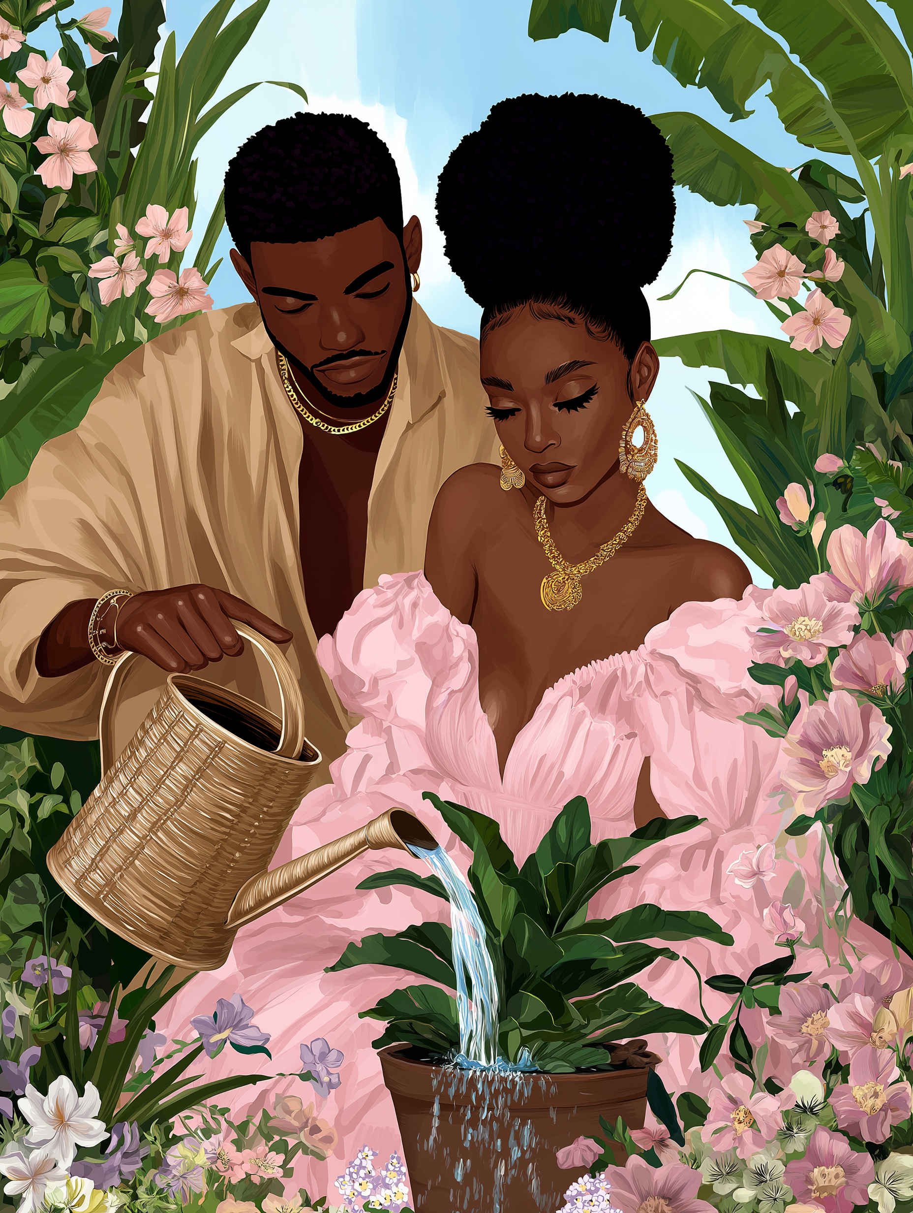 Botanical Couple Art Print