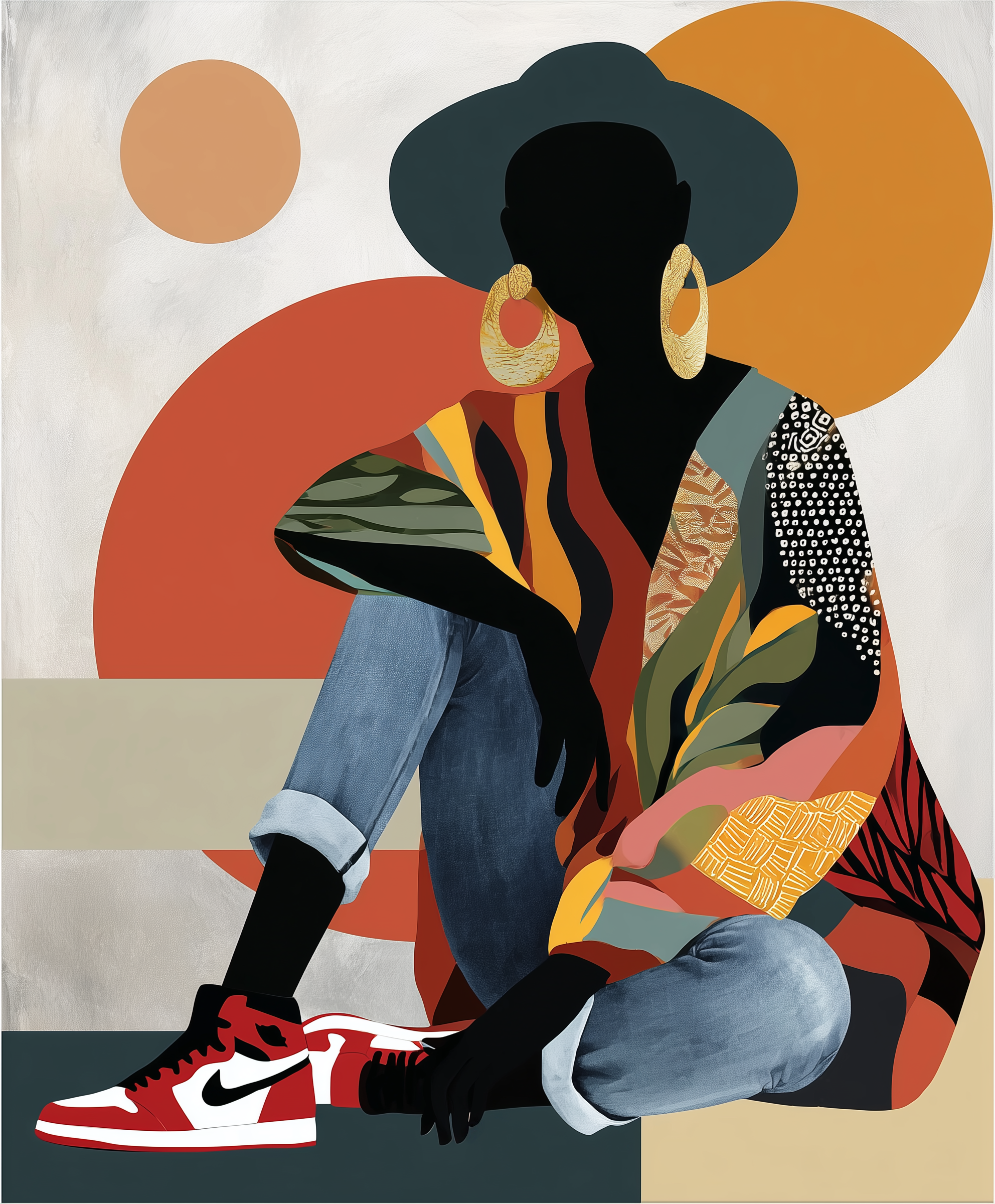 Modern Abstract Woman Art Print