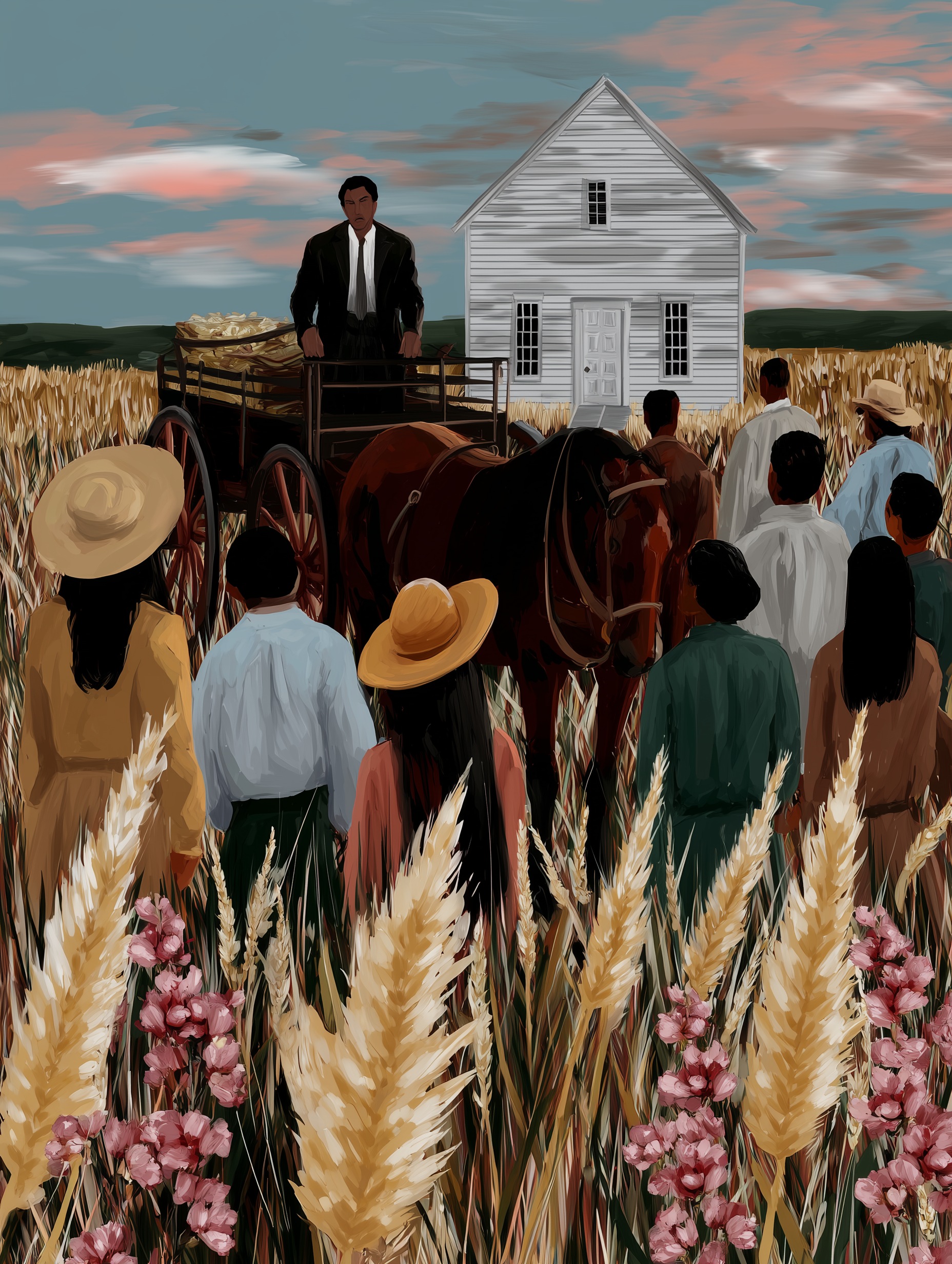 Rural Gathering Art Print