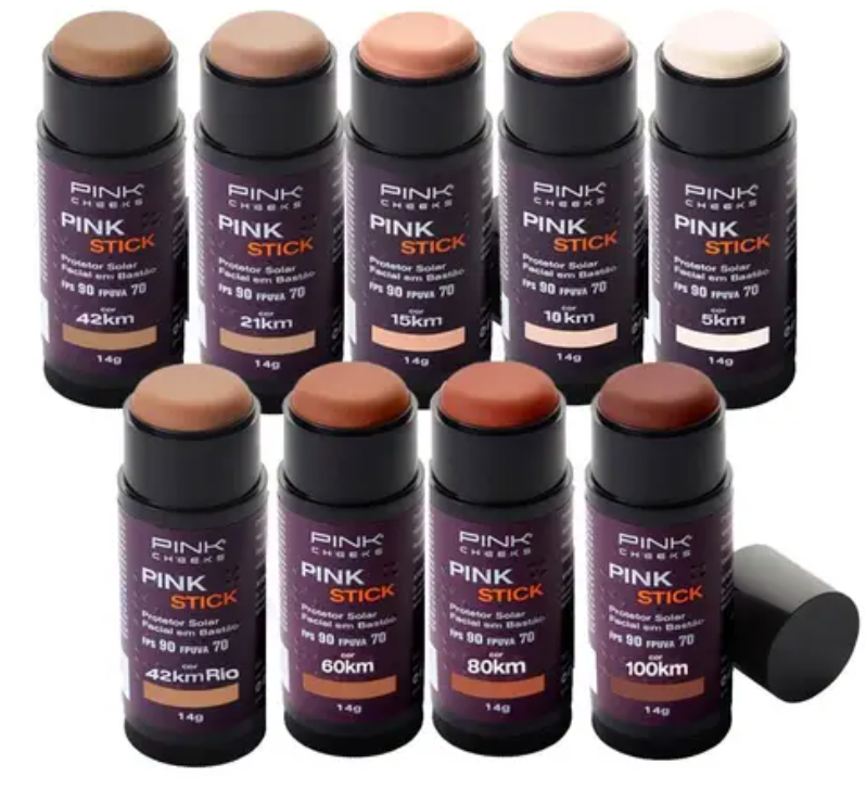 Protetor Solar Facial Pink Cheeks Stick Rollon  FPS 90
