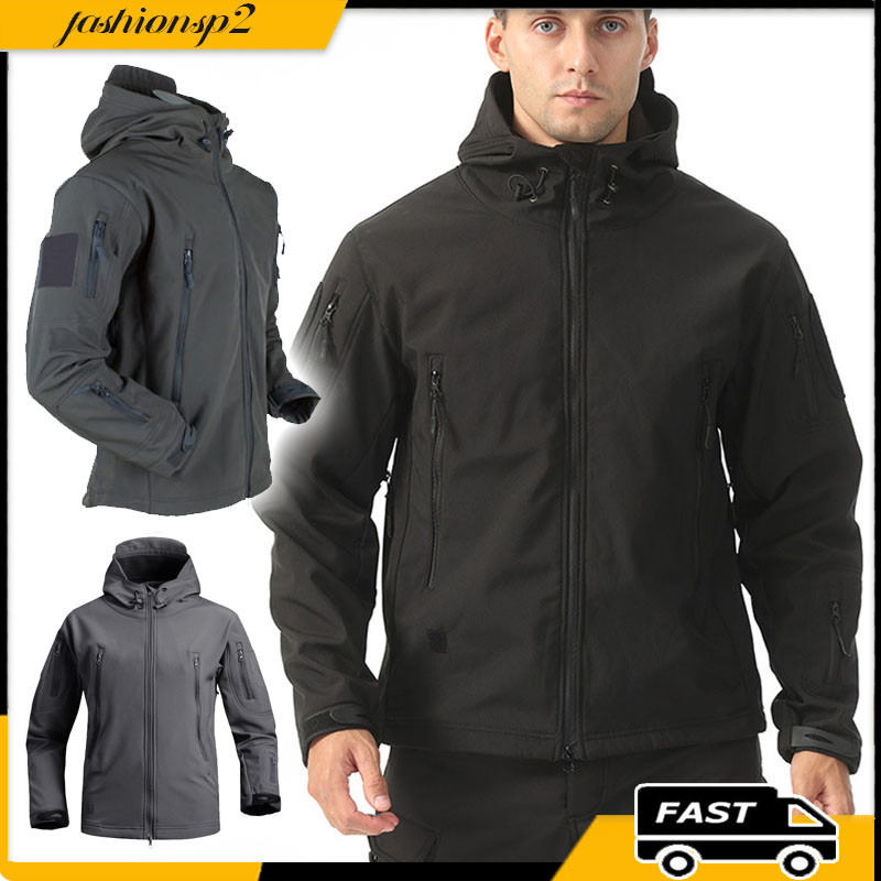 🔝 JAQUETA TÁTICA IMPERMEÁVEL MASCULINA COM PELE MACIA SHARK
