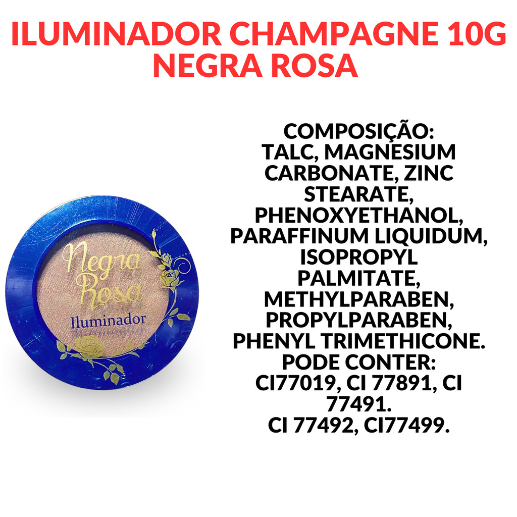 ✨ Iluminador Champagne Negra Rosa – Seu Brilho, Sua Identidade! ✨