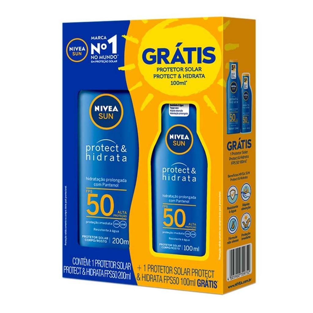 Protetor Solar Nivea Sun Protect & Hidrata FPS 50