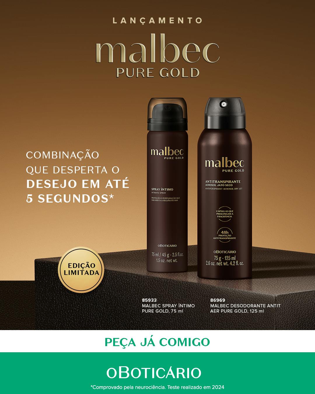 Linha completa Malbec Flame - O Boticário
