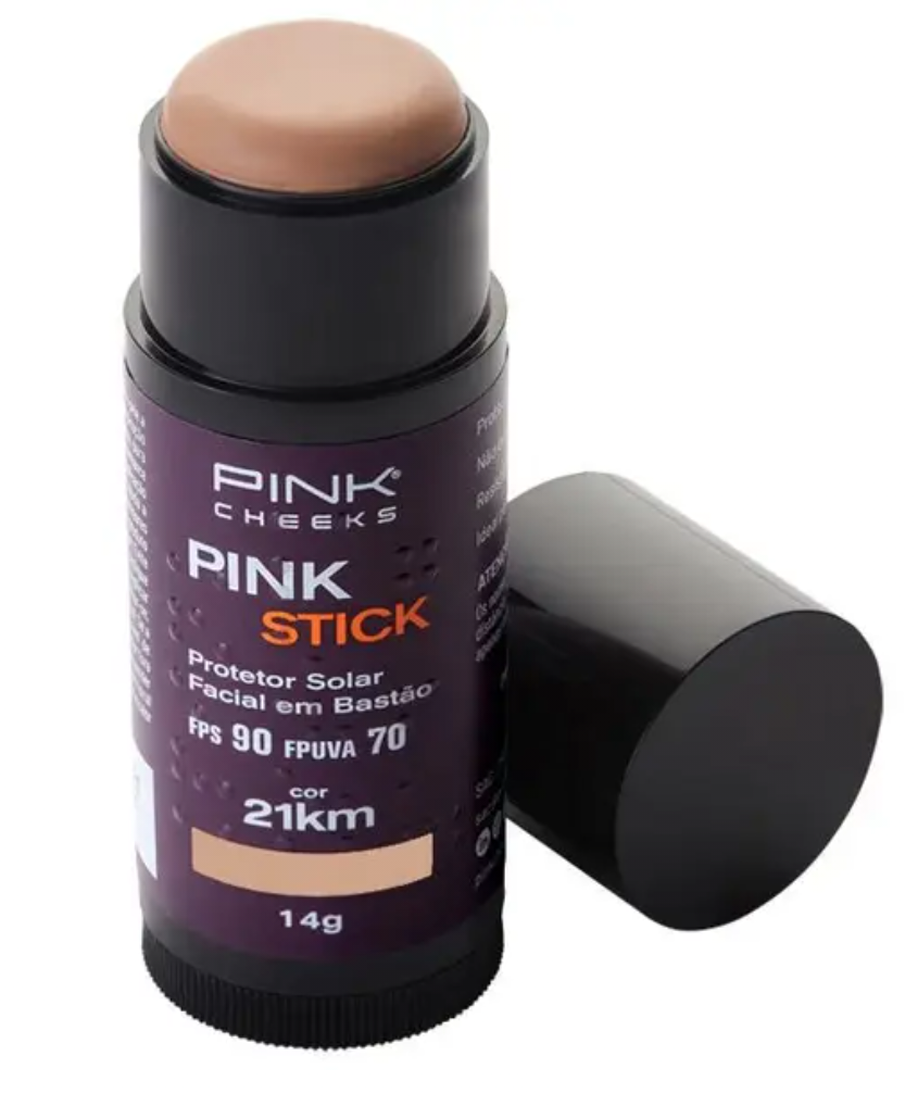 Protetor Solar Facial Pink Cheeks Stick Rollon  FPS 90
