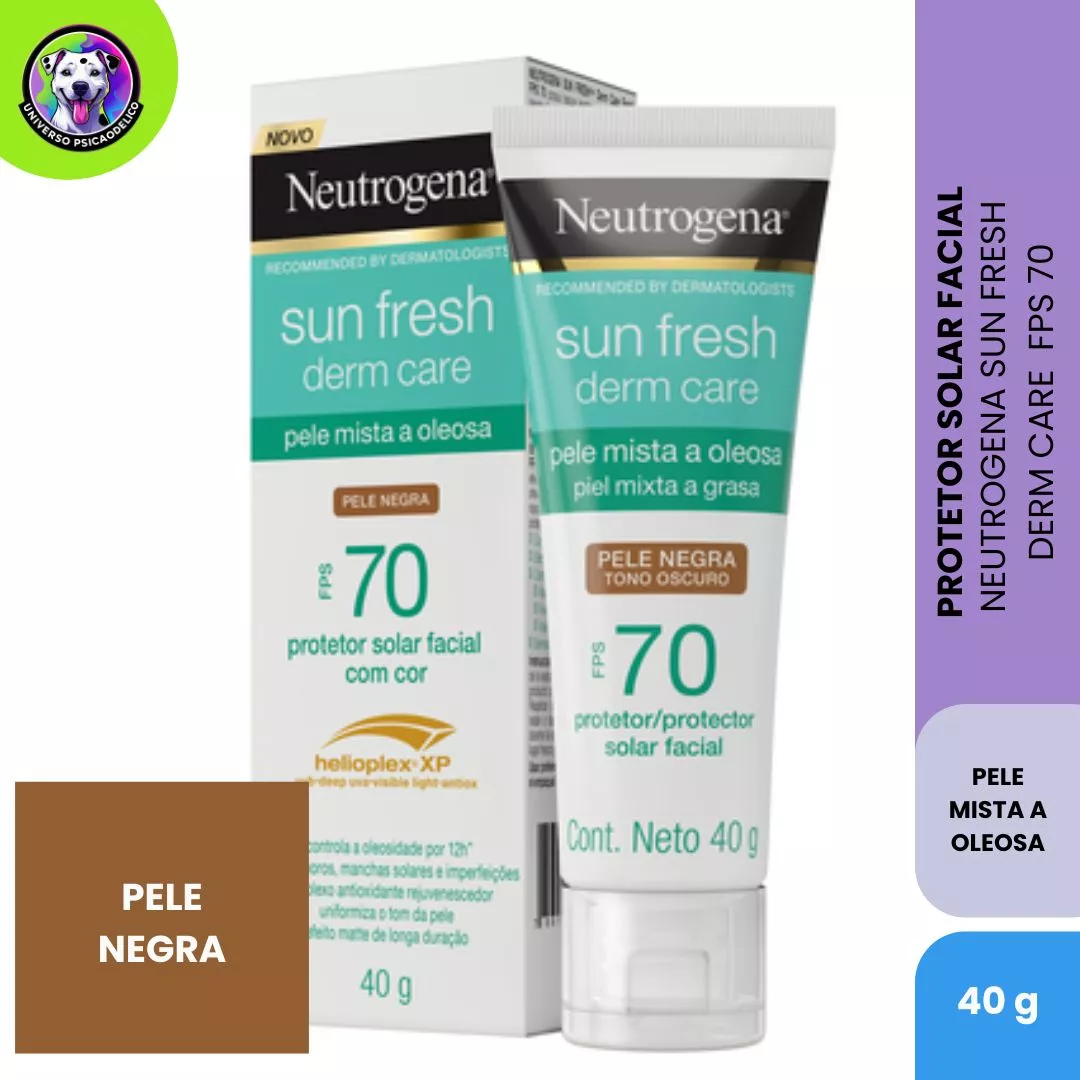 Protetor solar facial Neutrogena Sun Fresh Derm Care FPS 70