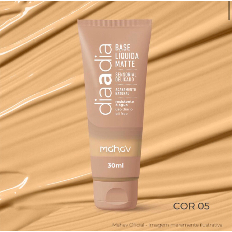  ✨ Base Líquida Mahav Textura Matte Aveludada Cor 06  Para uma Beleza Impecável e Inclusiva! ✨  