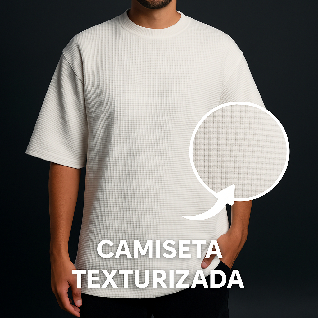   🌟CAMISETA TEXTURIZADA OVERSIZED PREMIUM - ELEGÂNCIA E CONFORTO NO CLIMA BRASILEIRO! 🌟