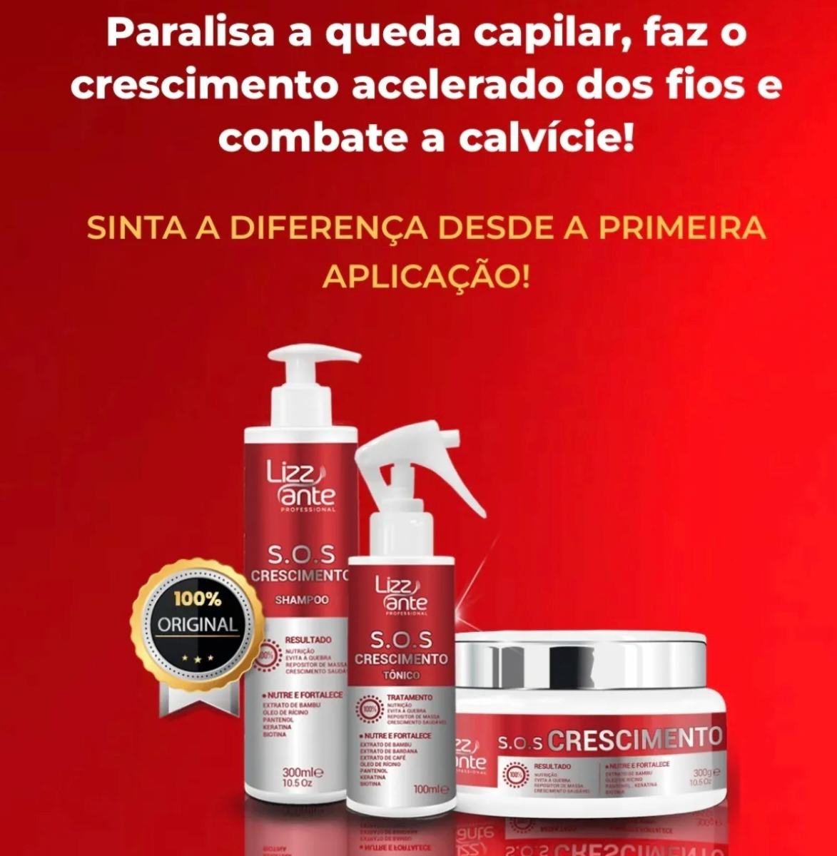 Kit Lizz Ante S.O.S Crescimento