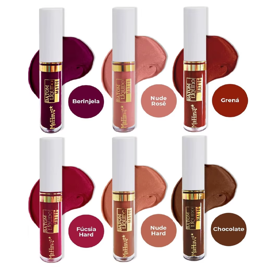 💄 BATOM LÍQUIDO MAHAV MATTE - CORES INTENSAS E TOQUE AVELUDADO! 💄