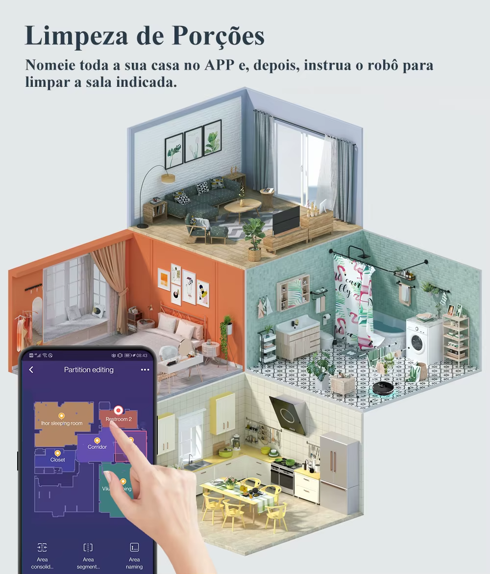 Robô Aspirador Inteligente Bivolt