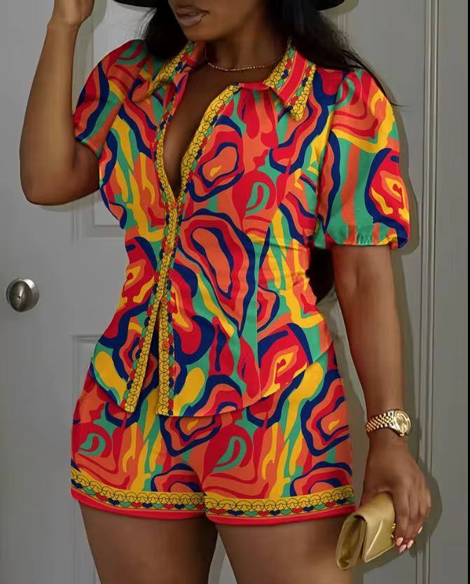 🌺 CONJUNTO FEMININO LISTRADO + SHORTS - ELEGÂNCIA E CONFORTO PARA O VERÃO 2026! 🌺