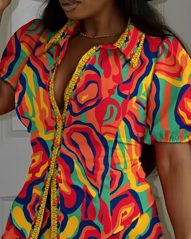 🌺 CONJUNTO FEMININO LISTRADO + SHORTS - ELEGÂNCIA E CONFORTO PARA O VERÃO 2026! 🌺
