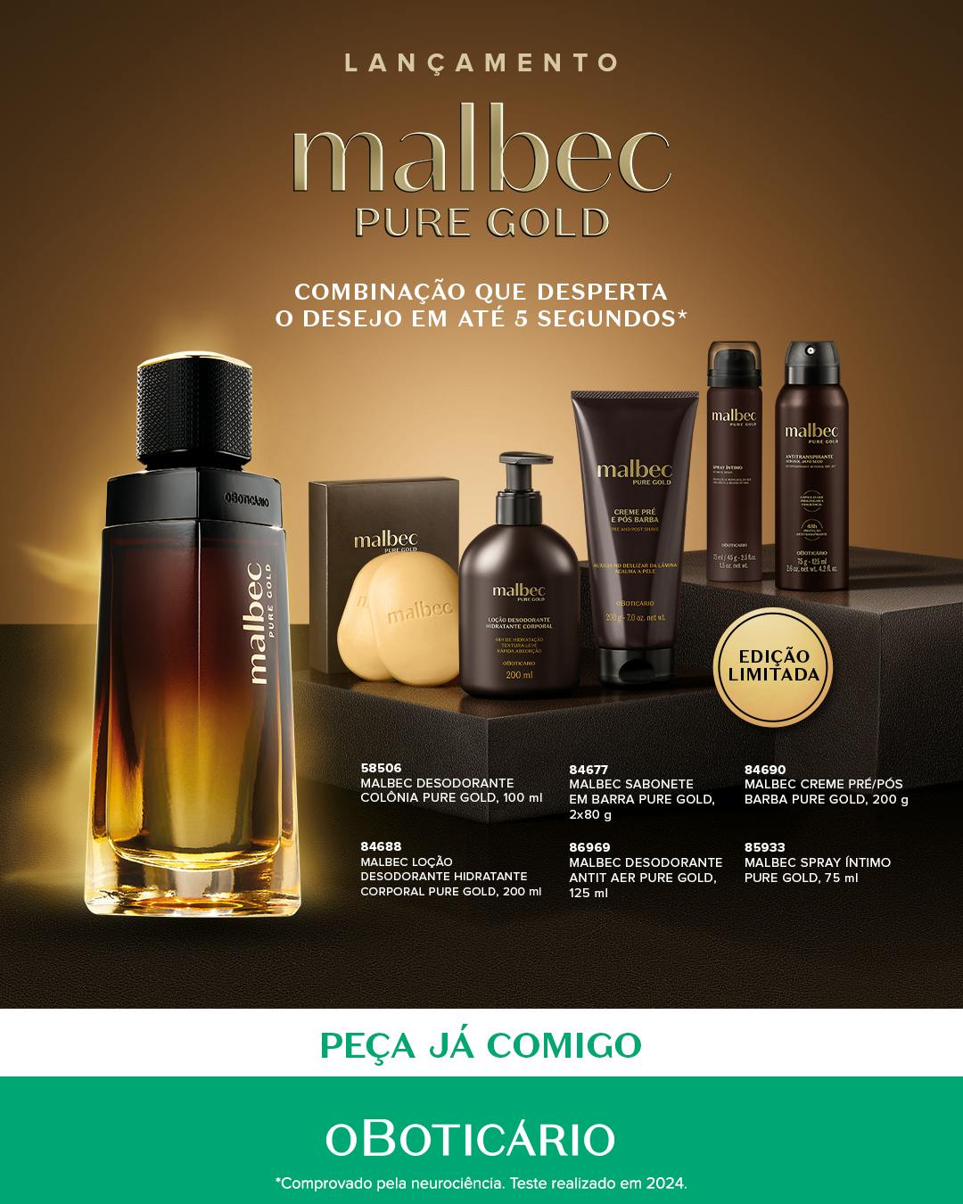 Linha completa Malbec Flame - O Boticário