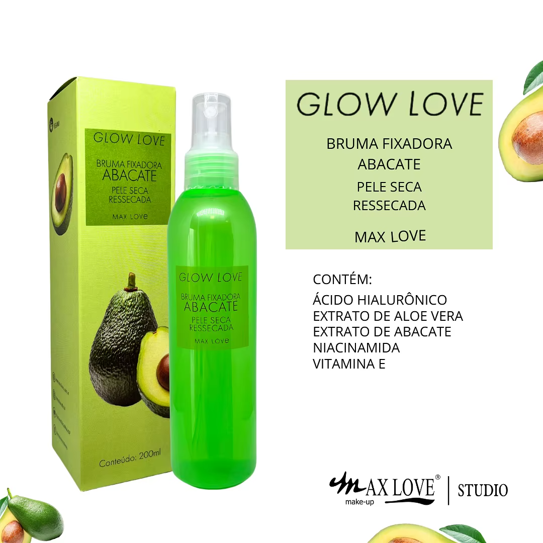🌿 Kit Glow Love Abacate Max Love – Nutrição Inteligente para Pele e Cabelos Cacheados e Afros 🌿