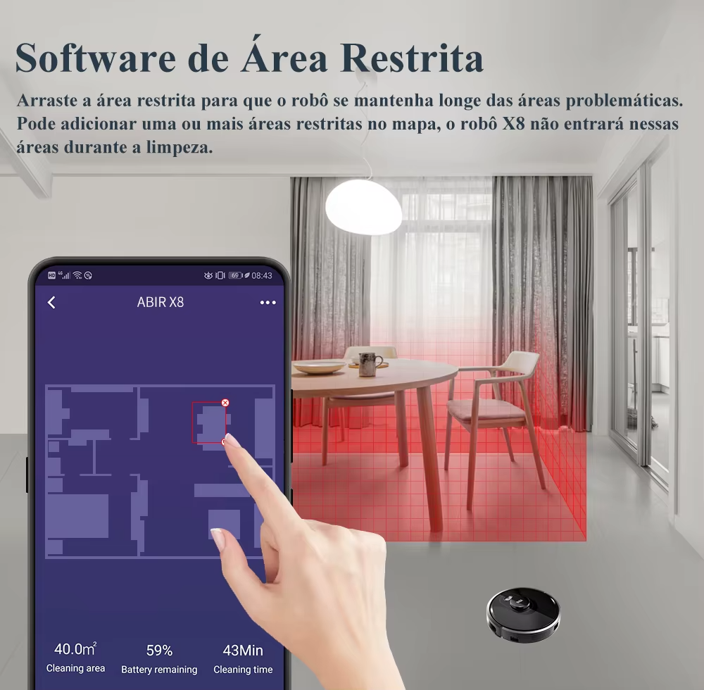 Robô Aspirador Inteligente Bivolt