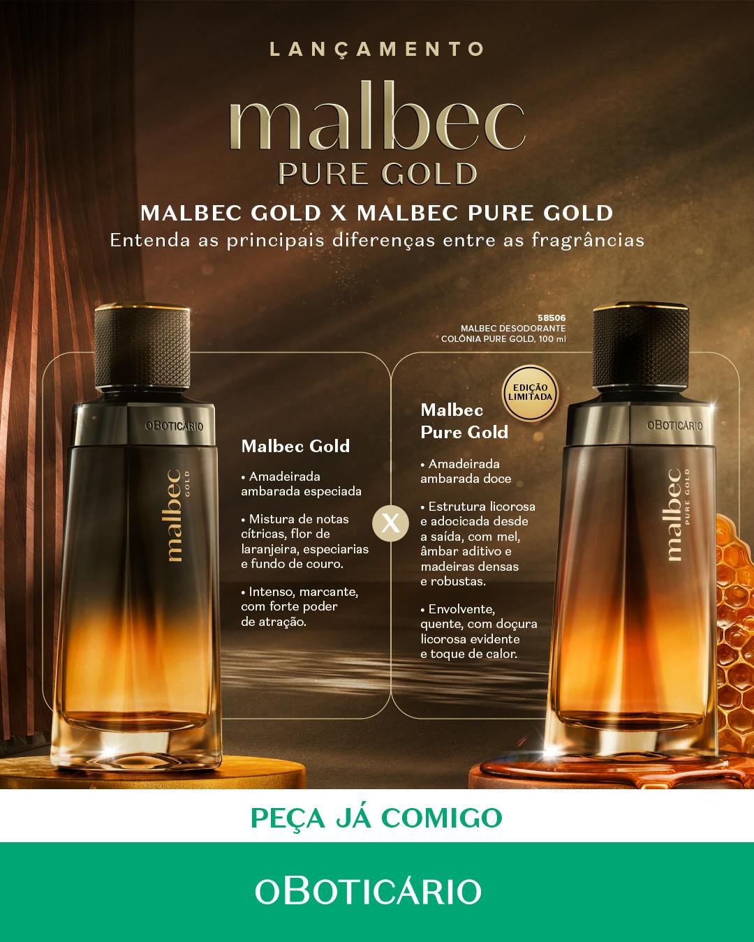 Linha completa Malbec Flame - O Boticário
