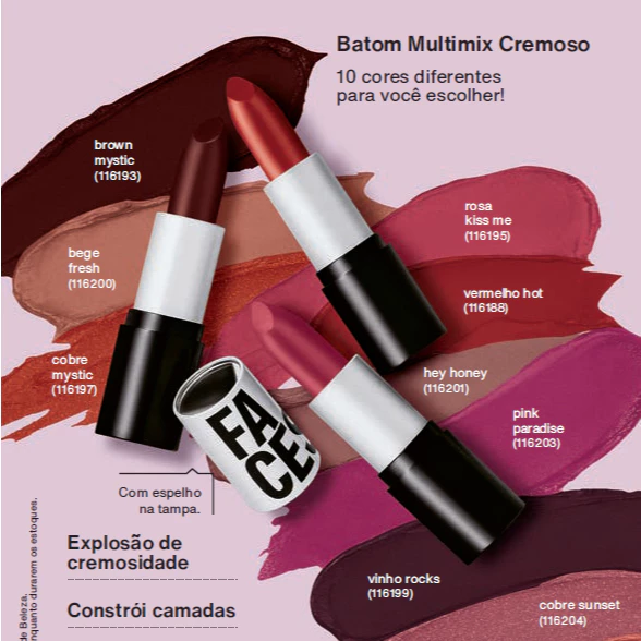 Batom Natura Matte Faces