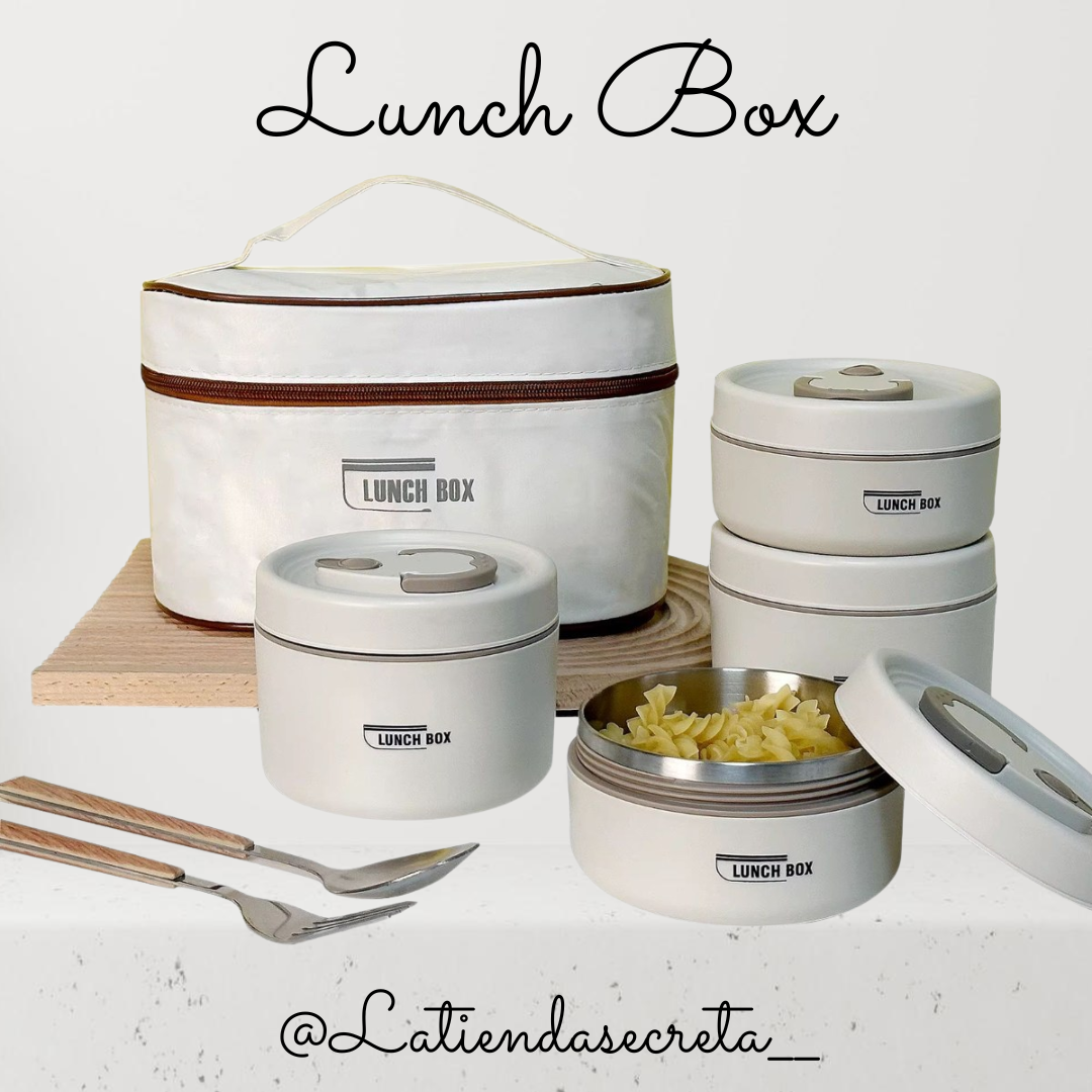 Pack x4 Loncheras Premium + Maleta Isotérmica