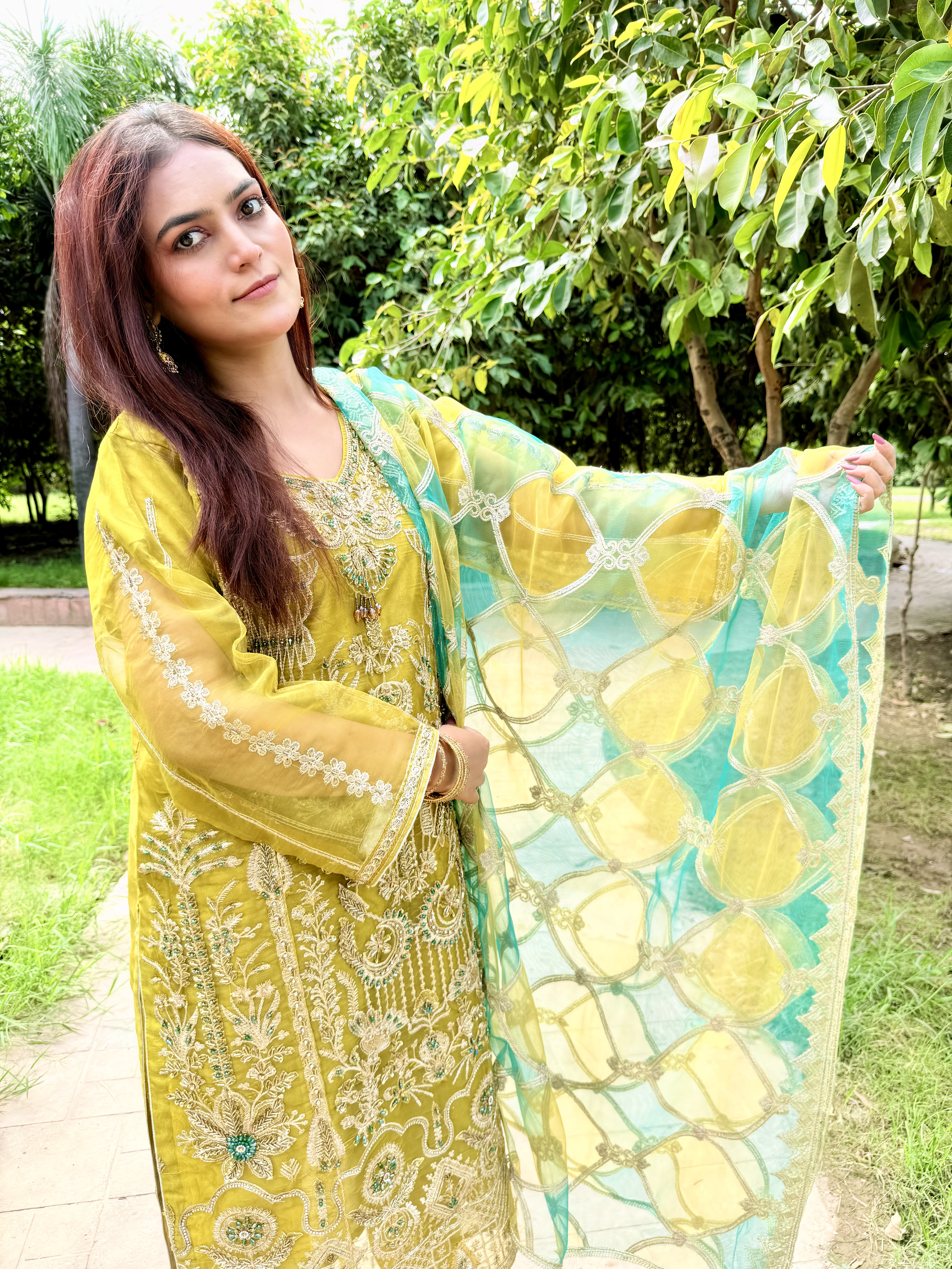 Mehwish Collection - Yellow Embroidered Suit