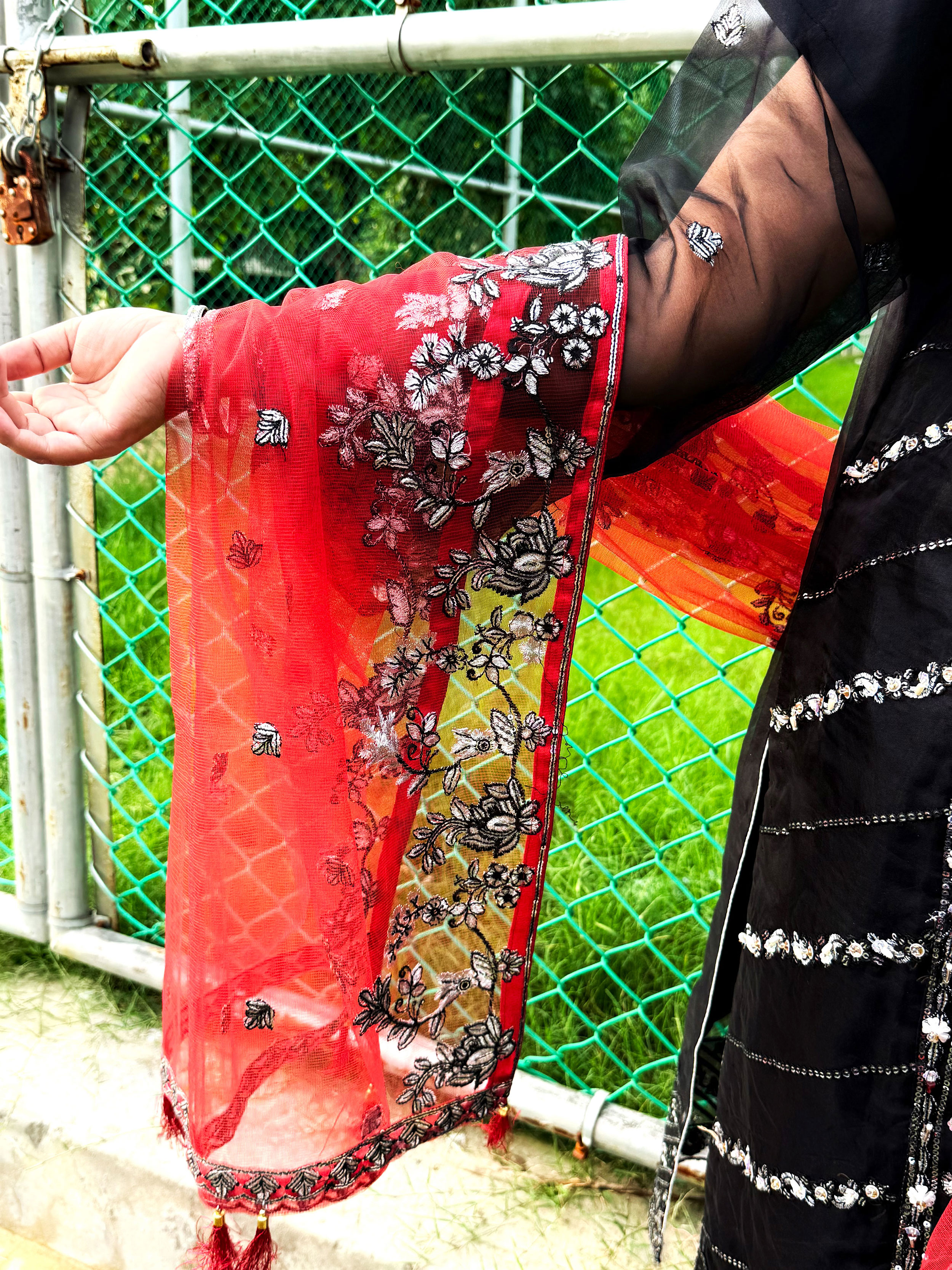 Black and Silver Embroidered Salwar Suit - Mehwish Collection