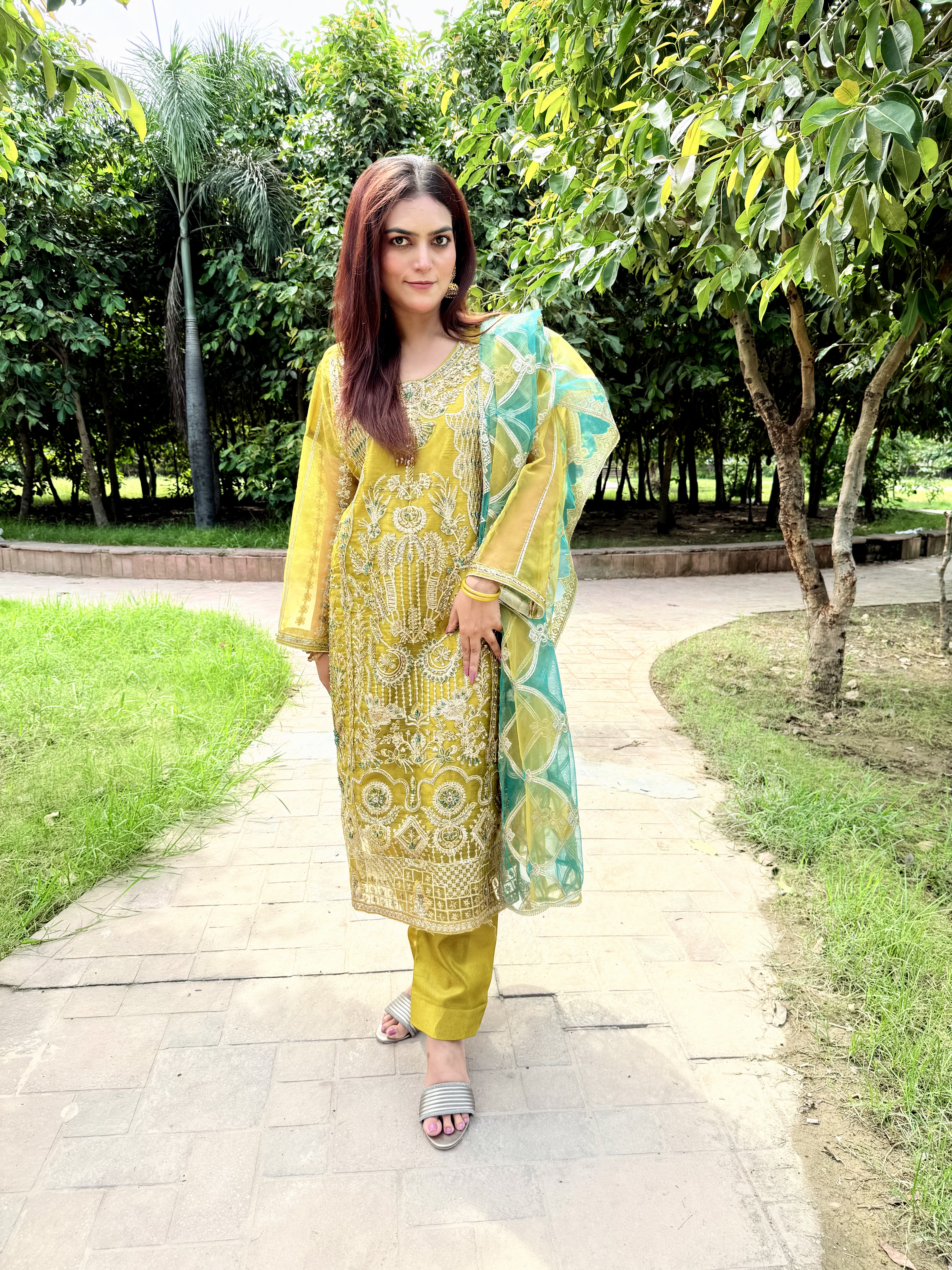Mehwish Collection - Yellow Embroidered Suit