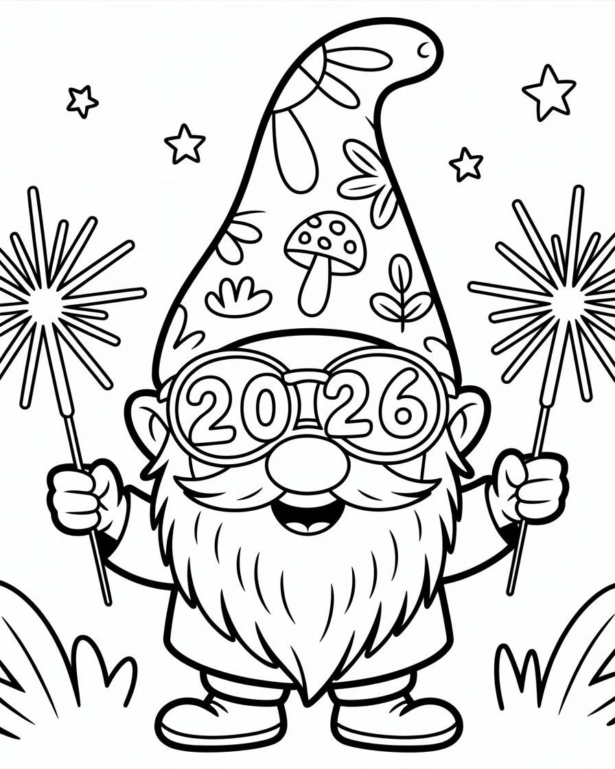 Calm & Cozy™ Holiday Gnomes Coloring Book 
