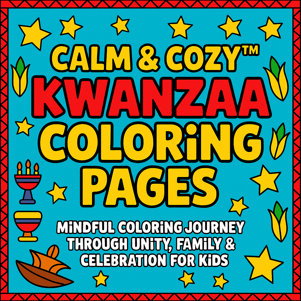 Calm & Cozy™ Kwanzaa Coloring Pages (All original images not on Amazon)