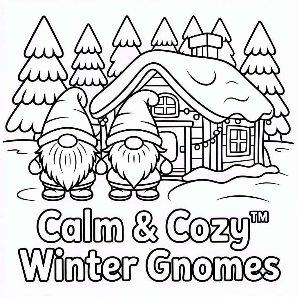 Calm & Cozy™ Winter Gnomes Coloring Book One