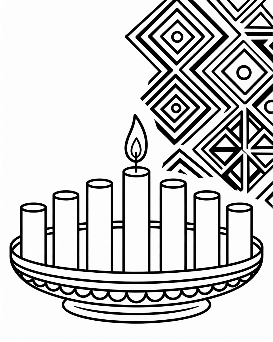 Calm & Cozy™ Kwanzaa Coloring Pages (All original images not on Amazon)
