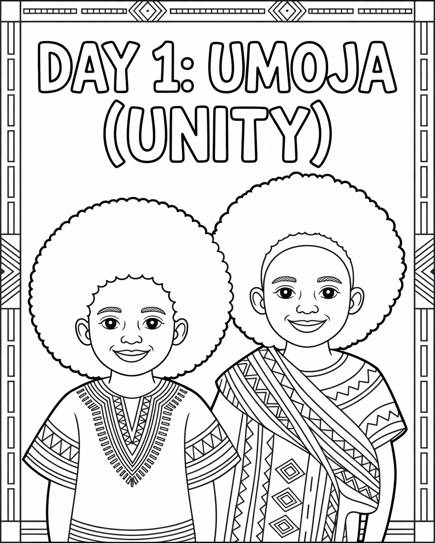 Calm & Cozy™ Kwanzaa Coloring Pages (All original images not on Amazon)