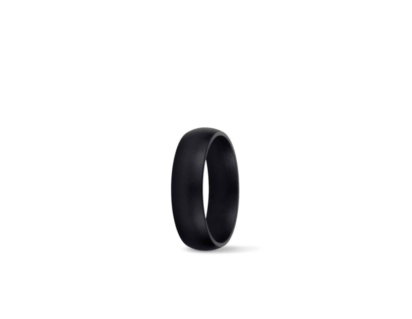 Mens Black Silicone Ring