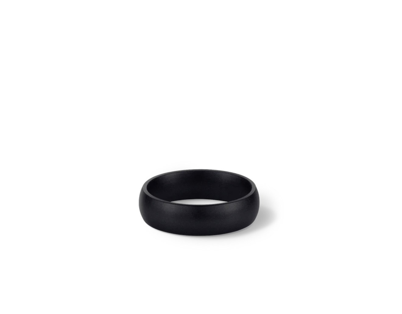Mens Black Silicone Ring