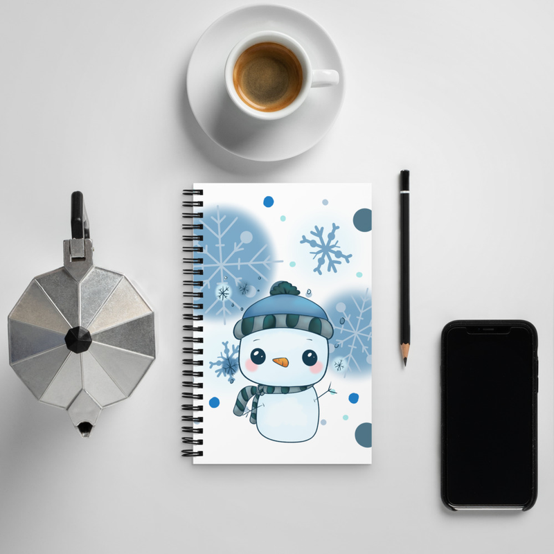 Cute Snowman Spiral Notebook