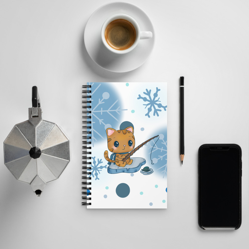 Cute Kawaii  Cat Winter Notebook