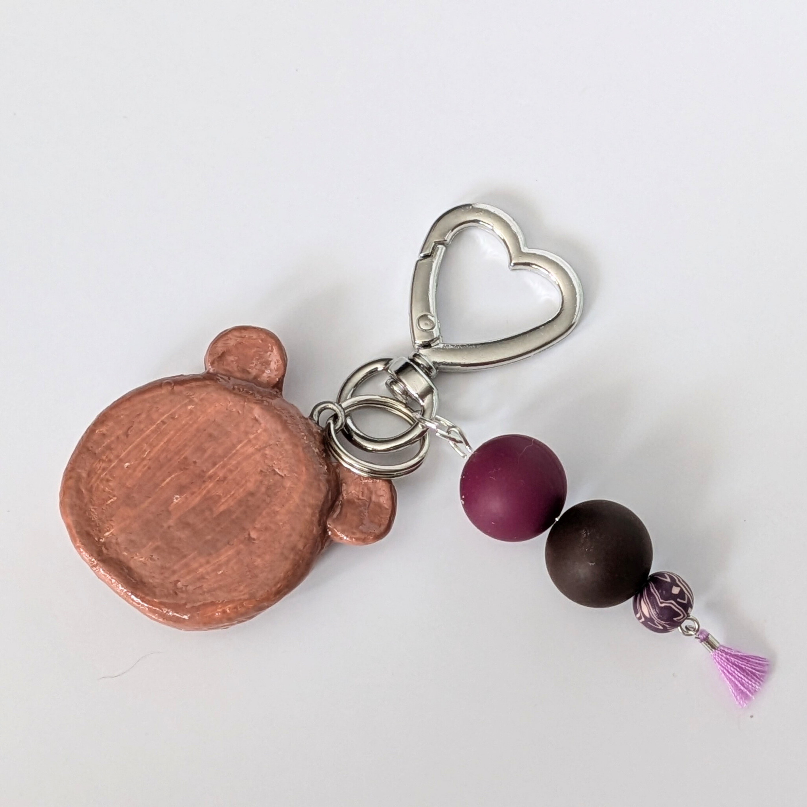 Handmade Capybara Worry Stone Keychain