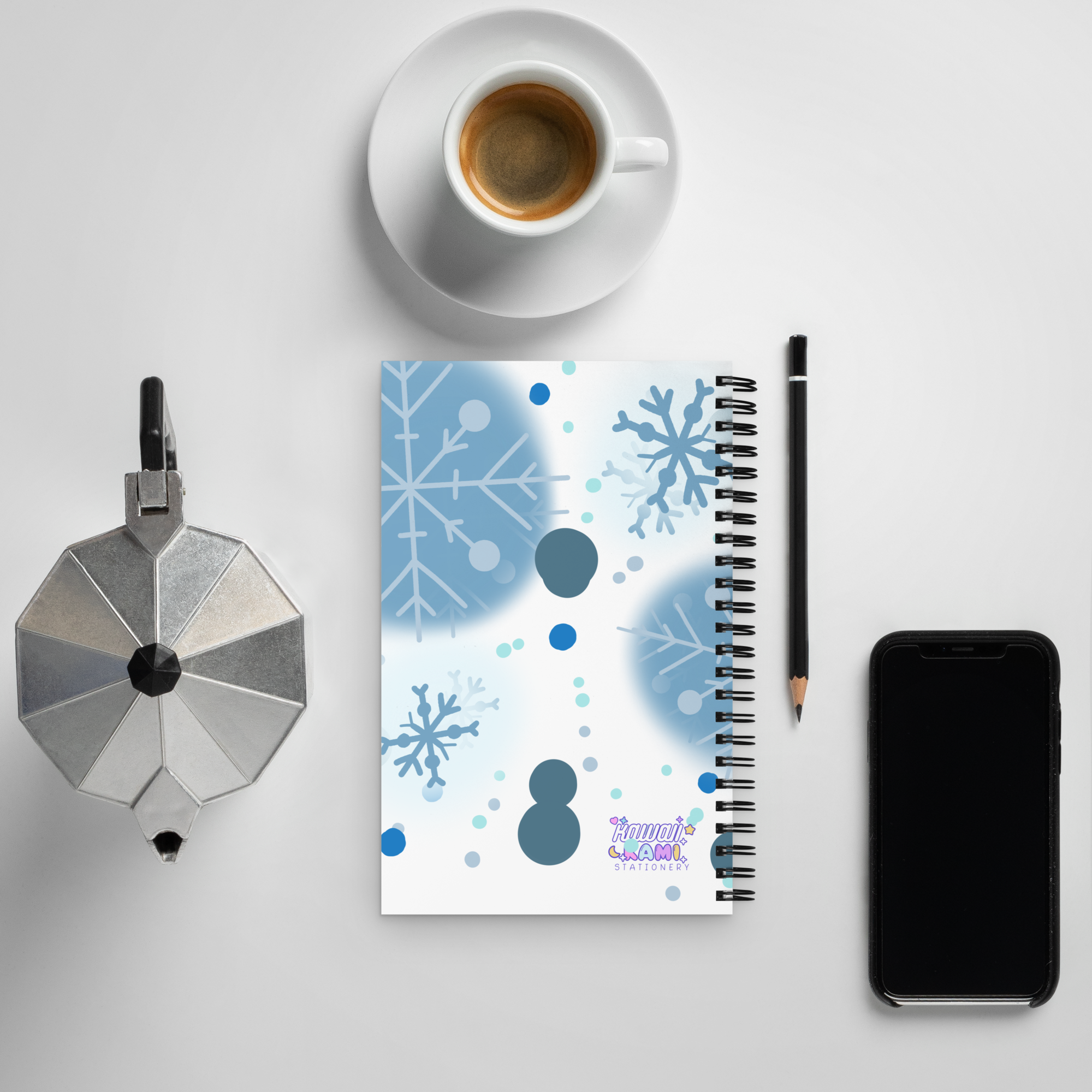 Cute Kawaii  Cat Winter Notebook