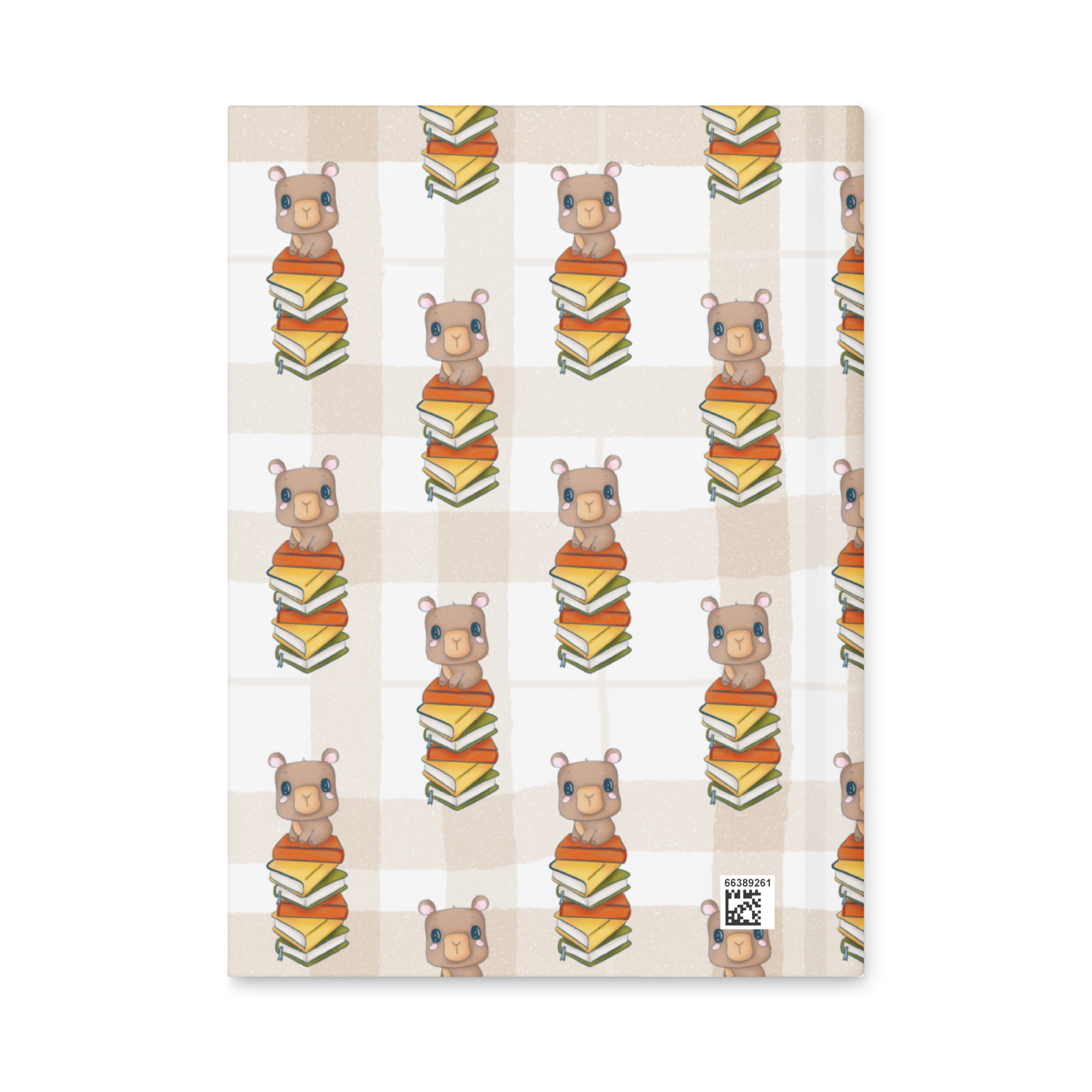 Kawaii Capybara and Books Hardcover Notebook