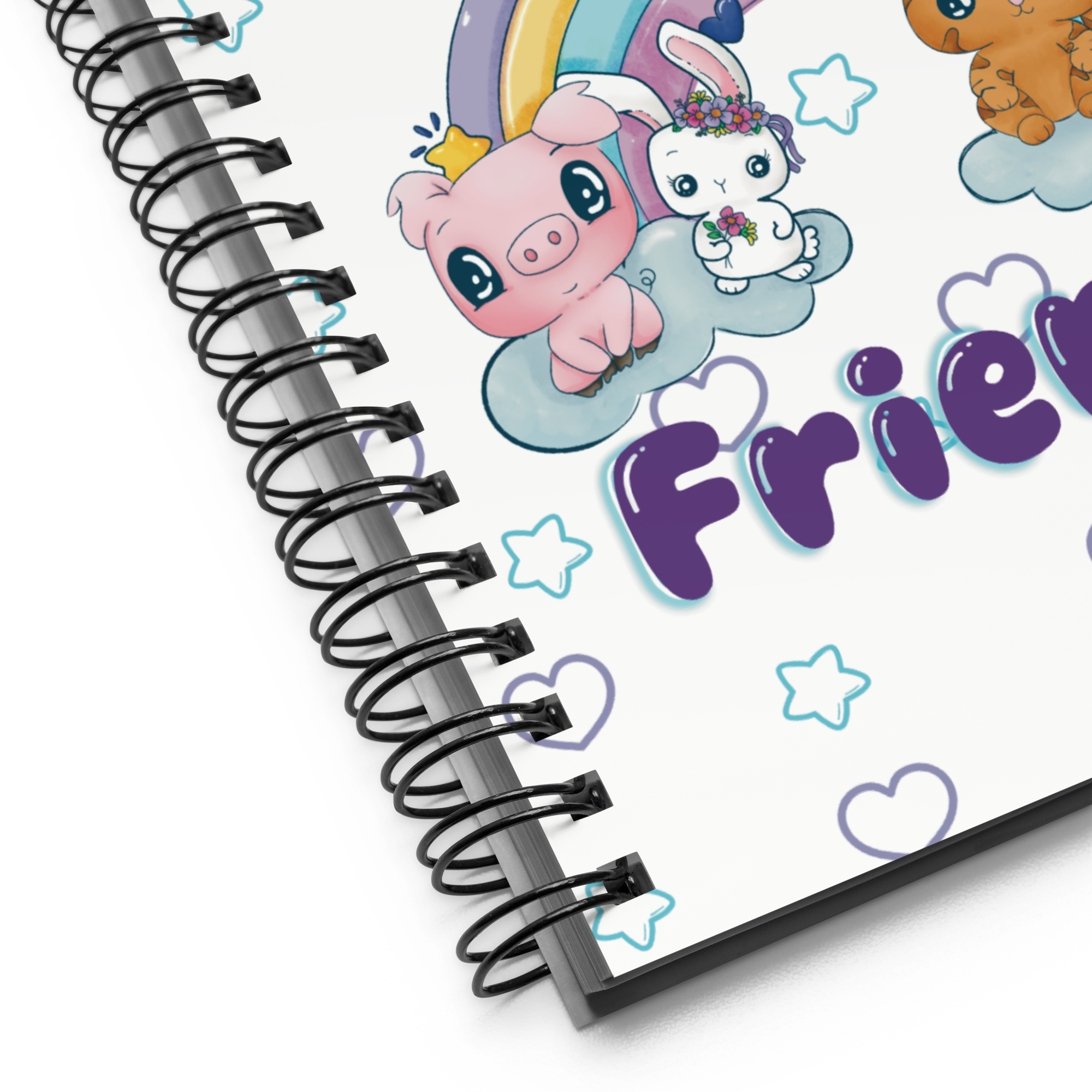 Kawaii Best Friends Spiral Notebook