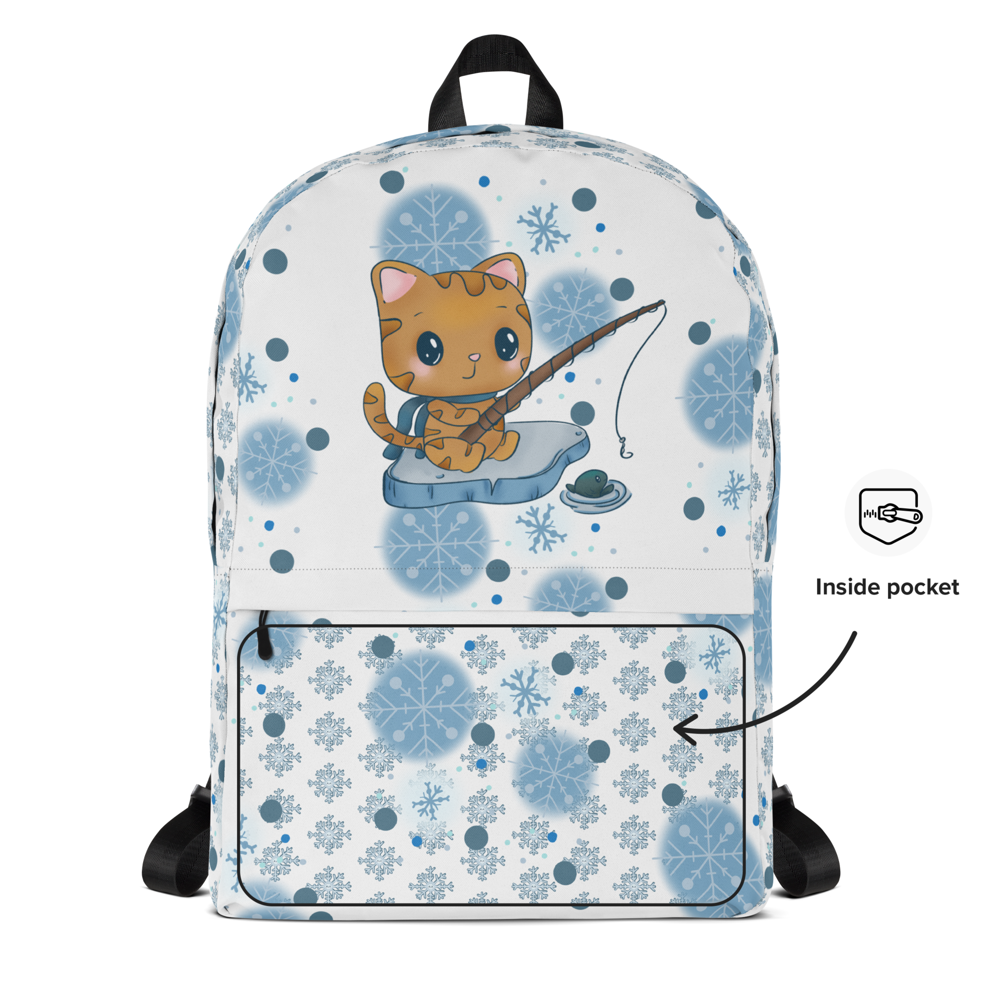 Cute Kawaii Cat Ice Fishing Backpack