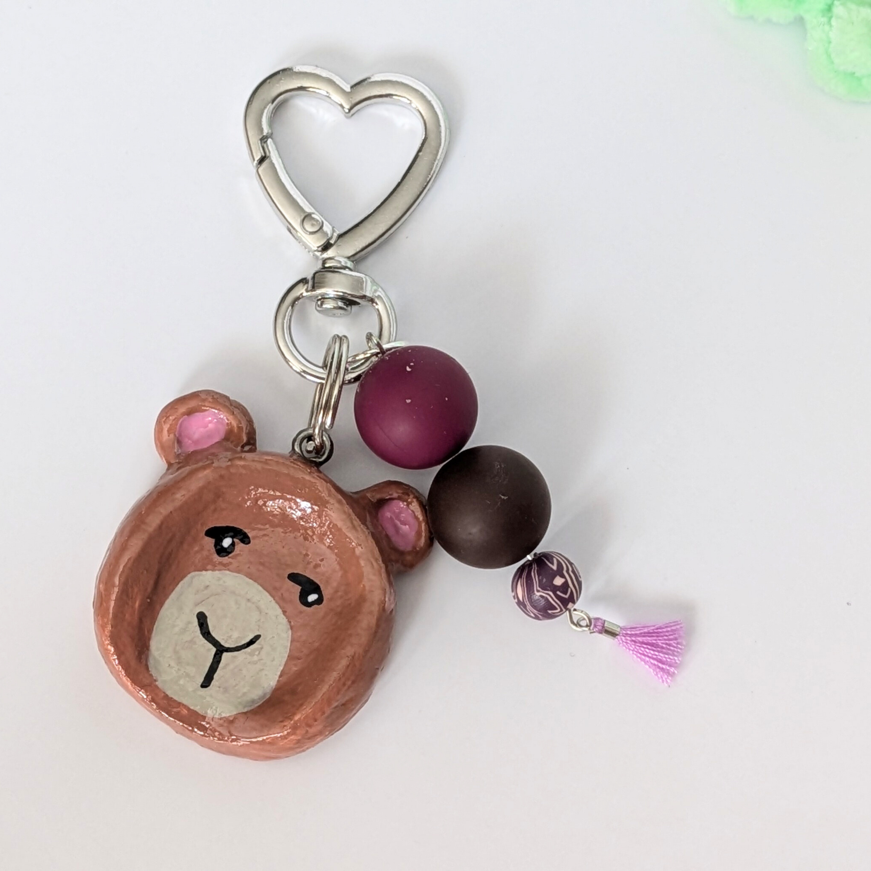 Handmade Capybara Worry Stone Keychain