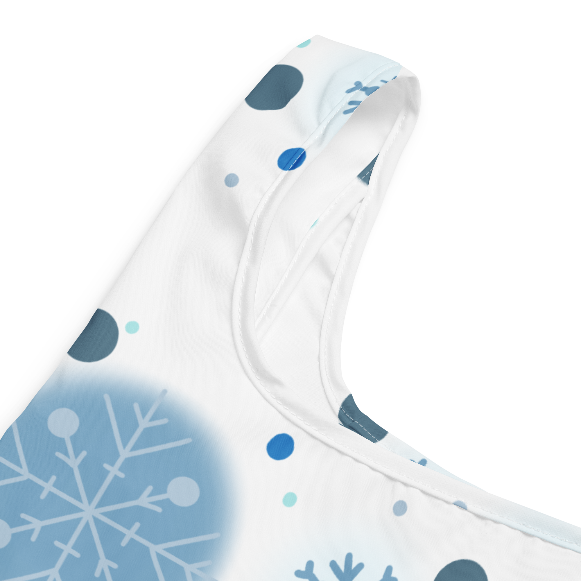 Reusable shopping bag with cute ice fishing cat design