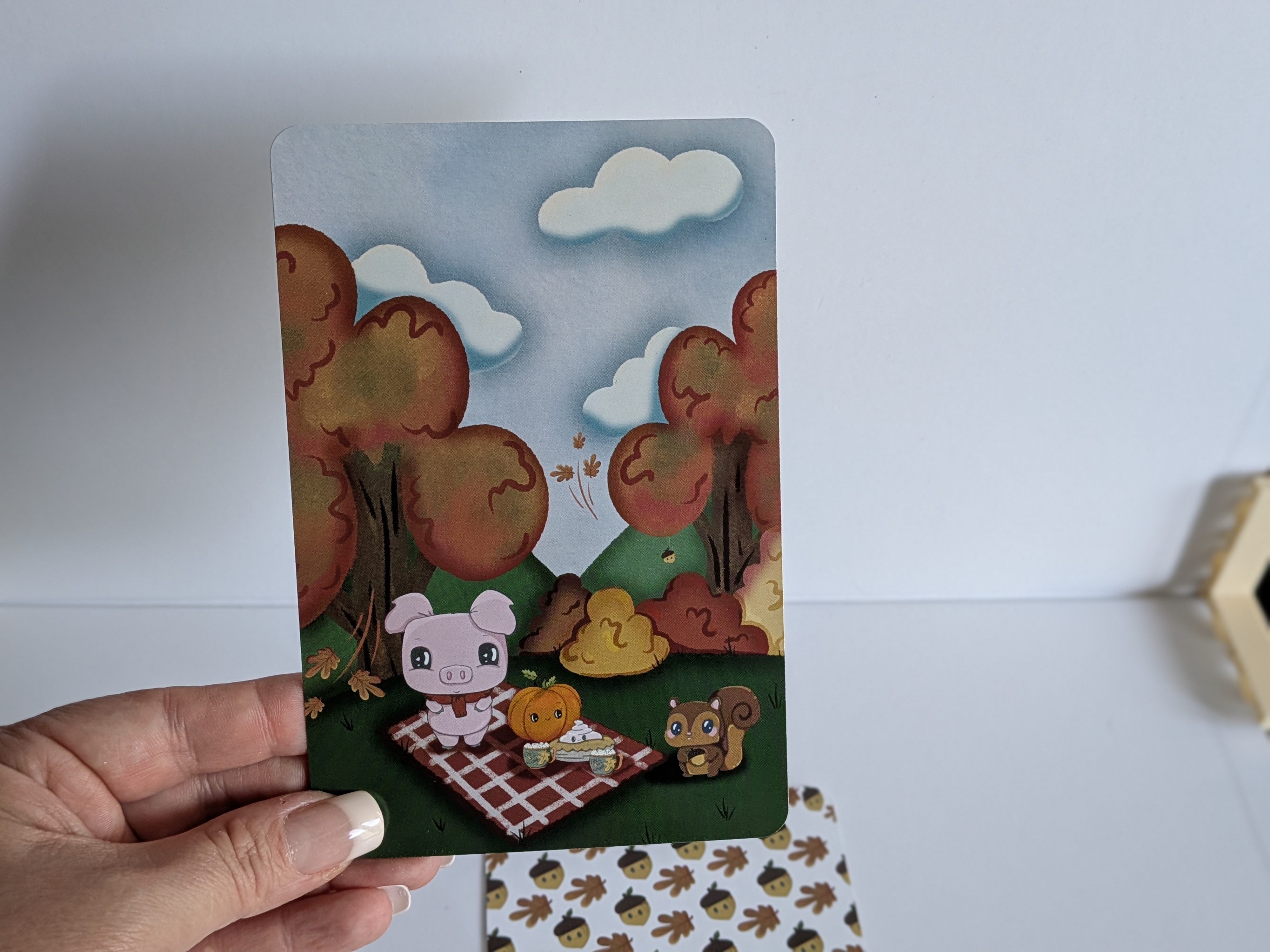 Picnic Scene Art Card Print