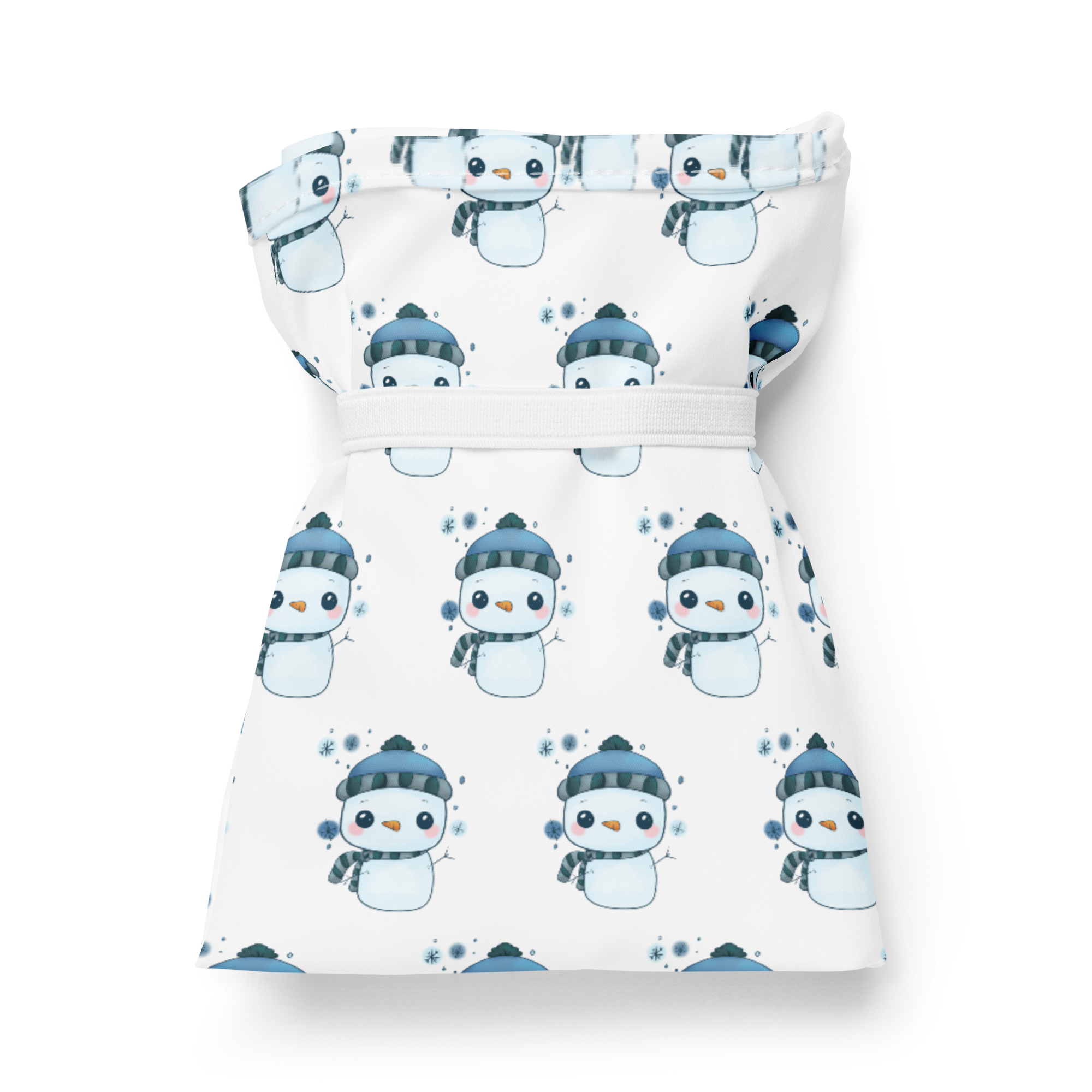 Reusable Tote Bag Kawaii Snowman Pattern