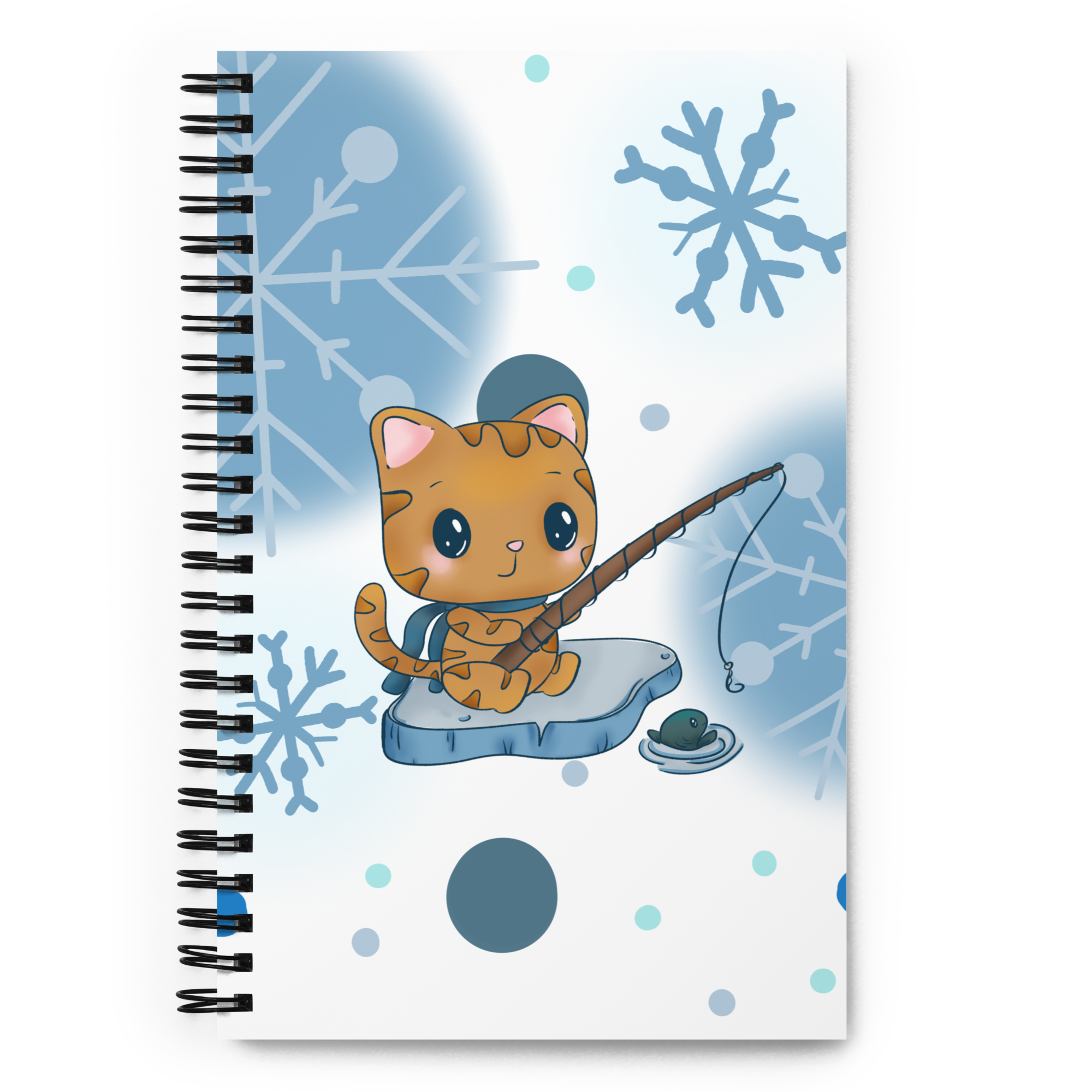 Cute Kawaii  Cat Winter Notebook