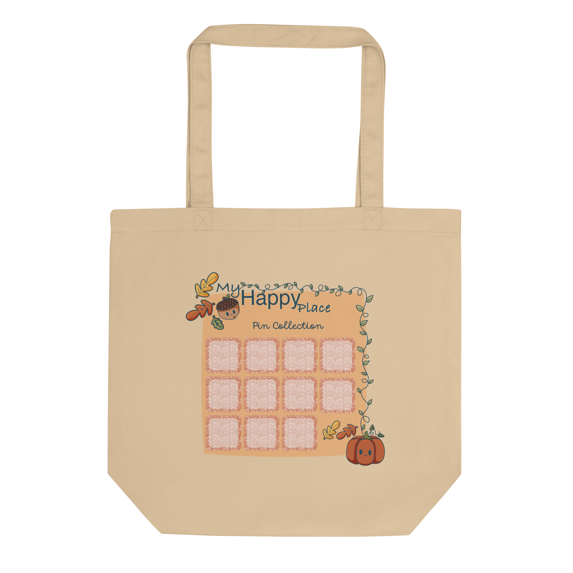 Happy Place Pin Collection Tote Bag