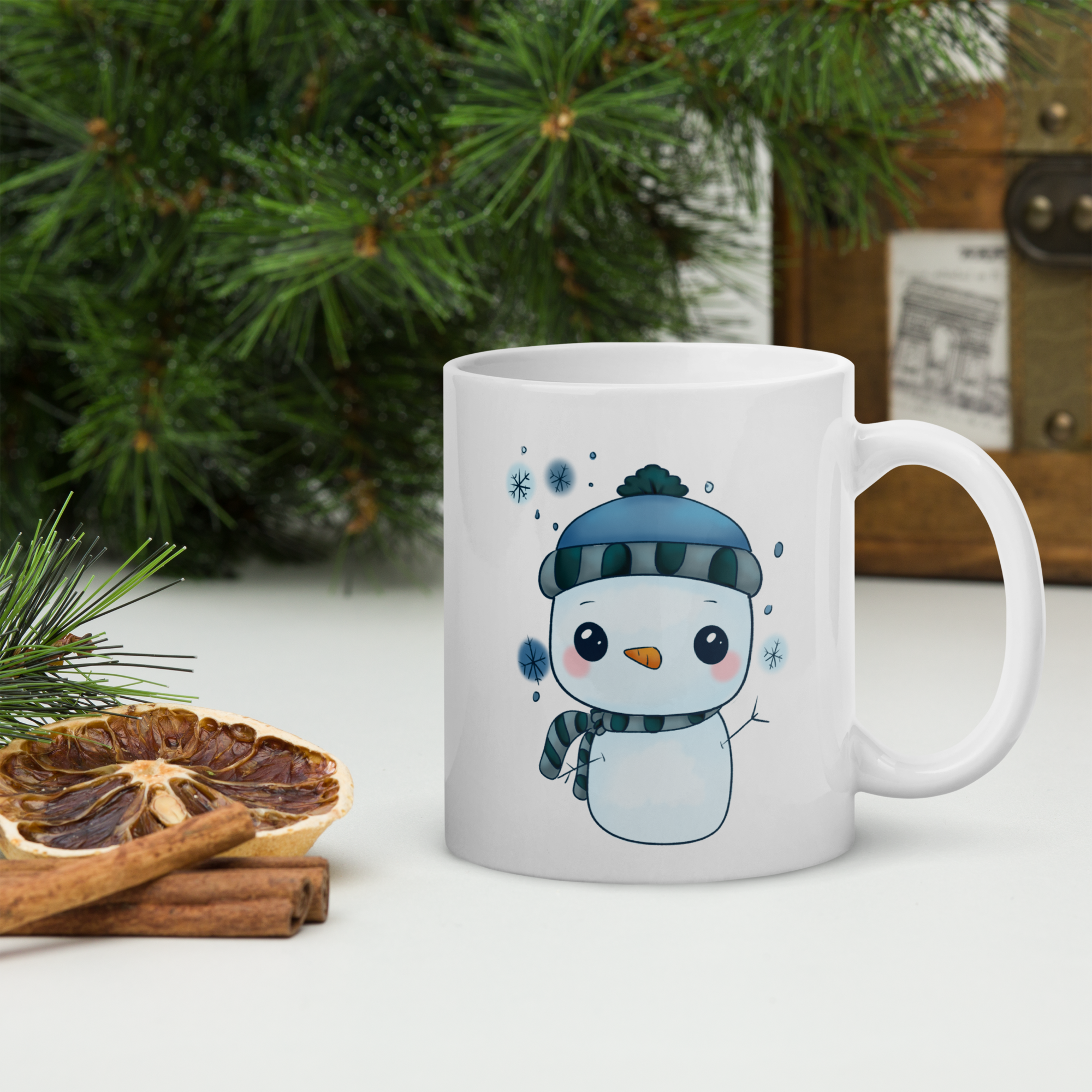 Cute Kawaii Snowman Mug