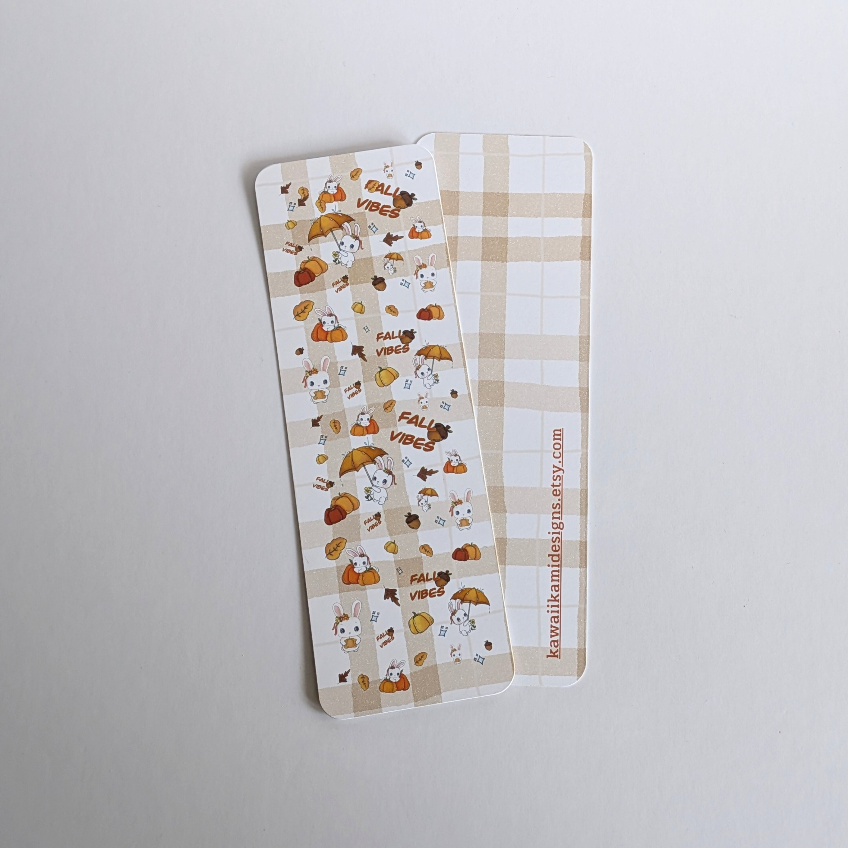 Fall Vibes Bunny Bookmark